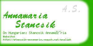 annamaria stancsik business card